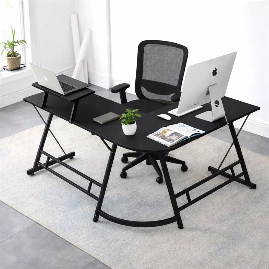 עמדת מחשב פינתית רחבה דגם DYNAMIC צבע שחור מתצוגה ועודפים