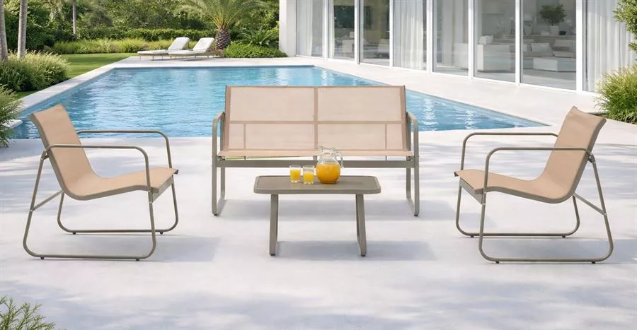 מערכת ישיבה ארבעה חלקים דגם TOLOZ צבע בז' במכירה מוקדמת 45 ימי עסקים