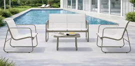 מערכת ישיבה ארבעה חלקים דגם TOLOZ צבע לבן במכירה מוקדמת 45 ימי עסקים home-star