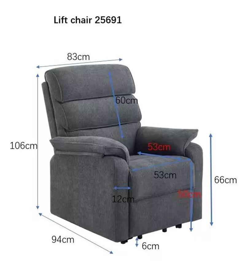 כורסת קימה חשמלית COMFY EASY LIFT צבע אפור בהיר במכירה מוקדמת 14 ימי עסקים