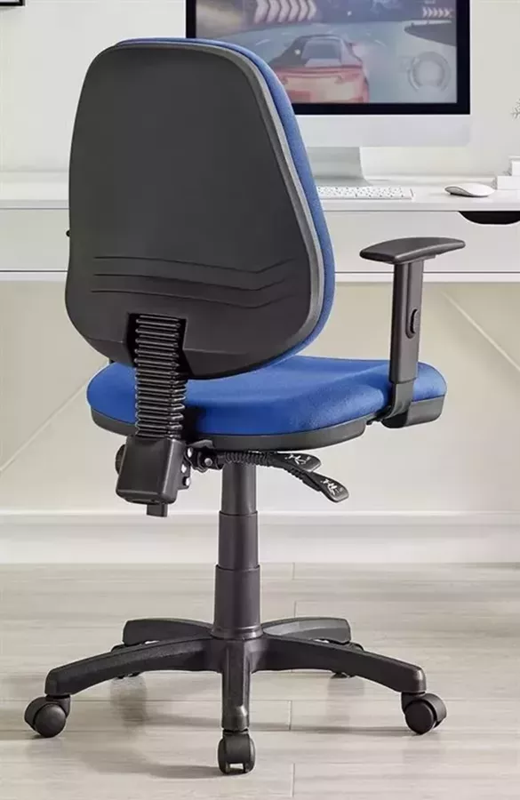 כסא מזכירה וסטודנט עם ידיות מתכווננות דגם Promax10 צבע כחול מתצוגה ועודפים