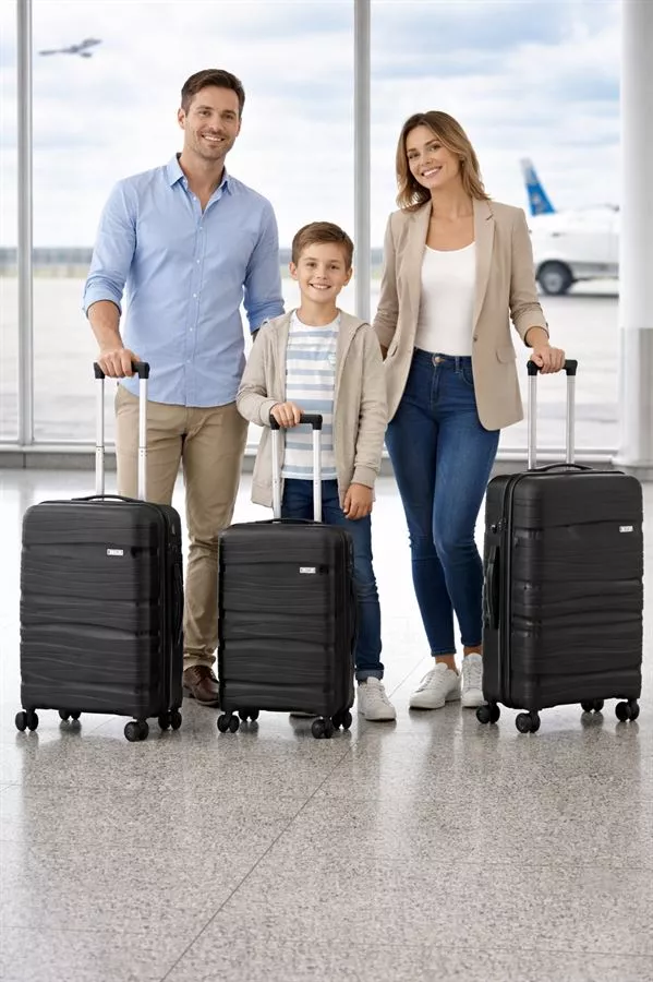 סט 3 מזוודות קשיחות + 5 תיקי אריזה וארגון במתנה