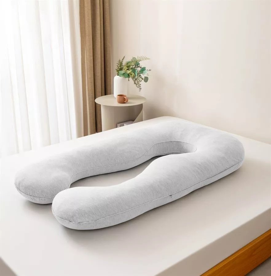 כרית הריון ויסקו מפנקת מבית B.k.import צבע אפור בהיר