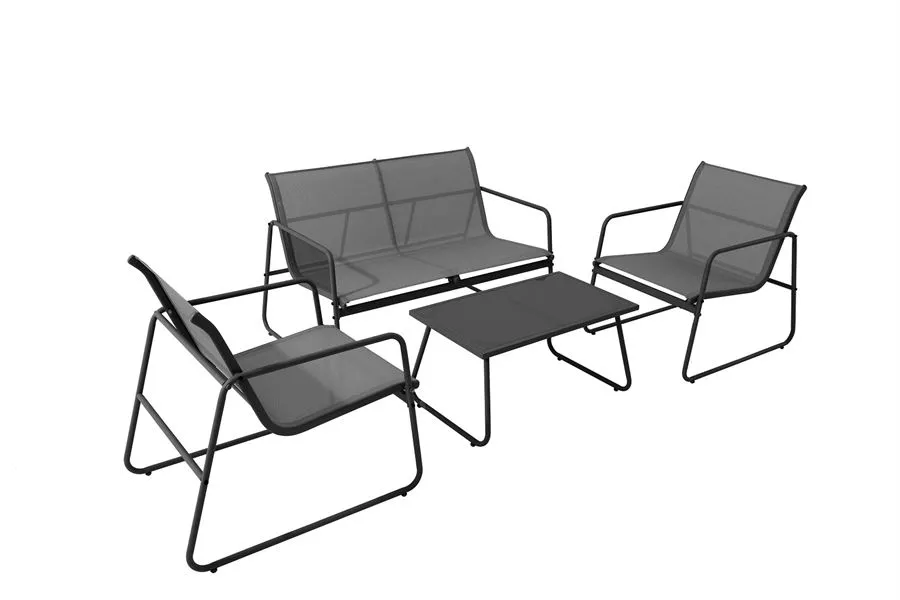 מערכת ישיבה ארבעה חלקים דגם TOLOZ צבע שחור במכירה מוקדמת 45 ימי עסקים