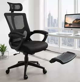 כסא מנהלים יוקרתי עם הדום נשלף דגם XP-50 צבע שחור מתצוגה ועודפים home-star