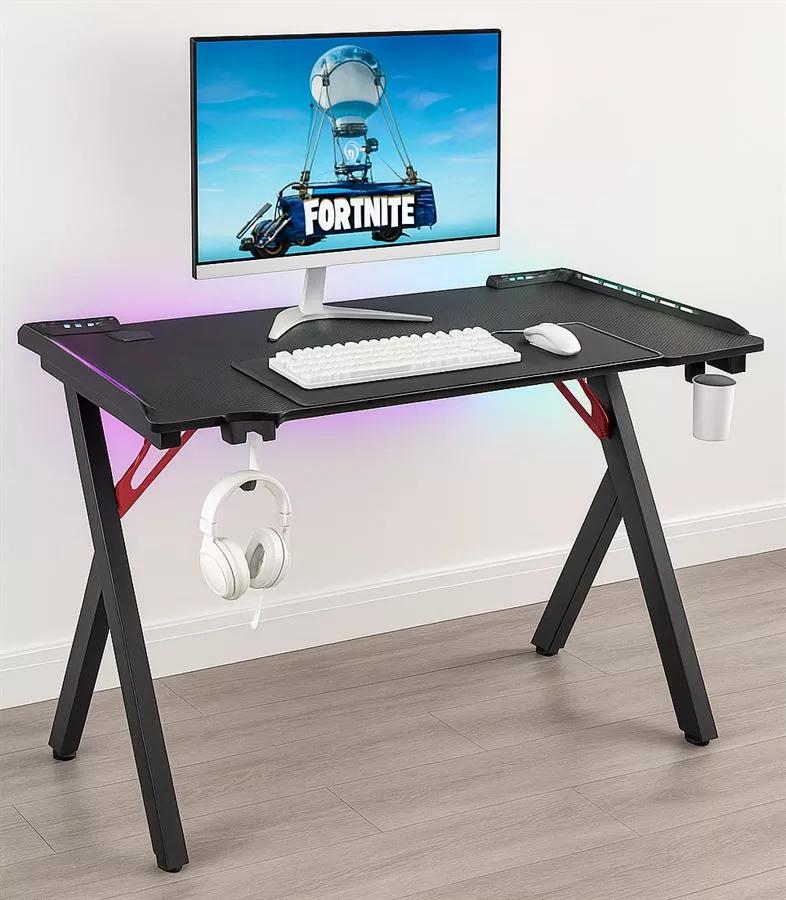 שולחן גיימינג מקצועי עם תאורה ברוחב 120 ס