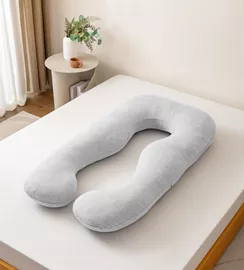 כרית הריון ויסקו מפנקת מבית B.k.import צבע אפור בהיר home-star