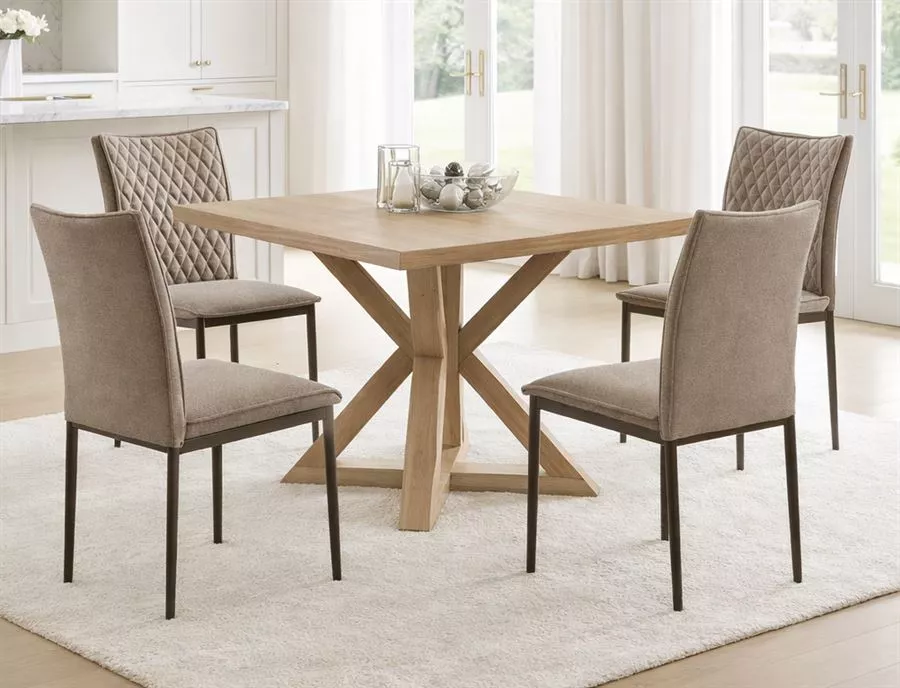 רביעיית כסאות לפינת אוכל דגם BARCELONA צבע חום במכירה מוקדמת 30 ימי עסקים