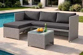 מערכת ישיבה פינתית לחצר דגם PHLIADELPHIA צבע אפור במכירה מוקדמת 45 ימי עסקים home-star