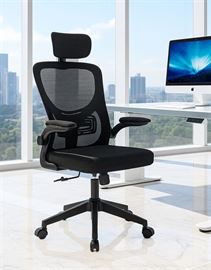 כסא מנהלים עם ידיות מתכווננות ומשענת ראש דגם XP-32 צבע שחור מתצוגה ועודפים home-star