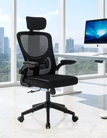 כסא מנהלים עם ידיות מתכווננות ומשענת ראש דגם XP-32 צבע שחור במכירה מוקדמת 21 ימי עסקים home-star