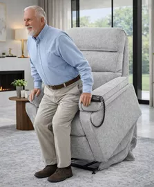 כורסת קימה חשמלית COMFY EASY LIFT צבע אפור בהיר במכירה מוקדמת 14 ימי עסקים home-star