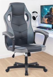 כסא גיימינג במכירה מוקדמת 21 ימי עסקים דגם Gamer צבע שחור אפור home-star