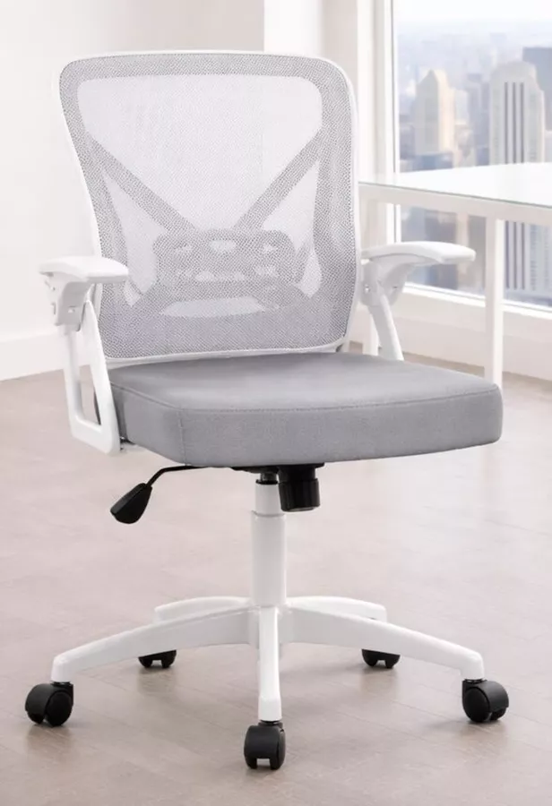 כסא מנהלים עם ידיות מתכווננות דגם XP-36 צבע לבן בשילוב אפור במכירה מוקדמת 14 ימי עסקים