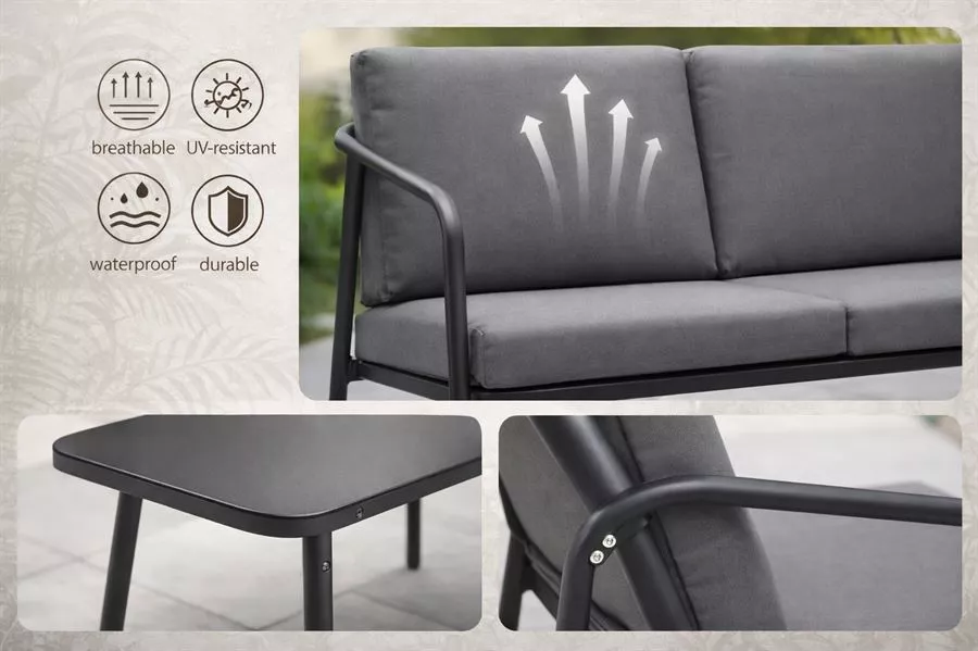 מערכת ישיבה לחצר כולל שולחן תואם דגם Granada במכירה מוקדמת 45 ימי עסקים