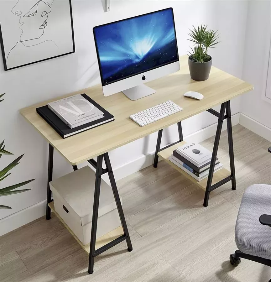 עמדת עבודה יוקרתית עם מדפים ברוחב 120 ס