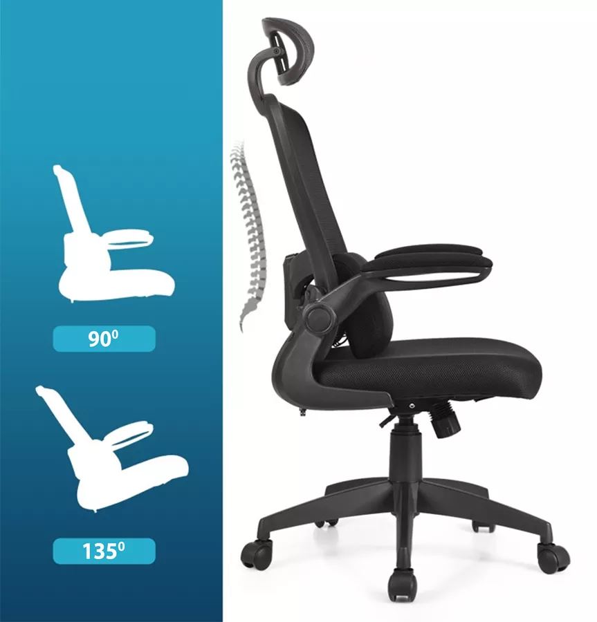 כסא מנהלים יוקרתי במכירה מוקדמת 45 ימי עסקים עם גב גבוה וידיות מתכווננות דגם TPX-10 צבע שחור בשילוב אפור
