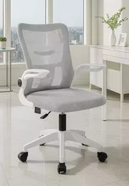 כסא מנהלים יוקרתי עם ידיות מתכווננות דגם XP-12 צבע אפור לבן מתצוגה ועודפים home-star