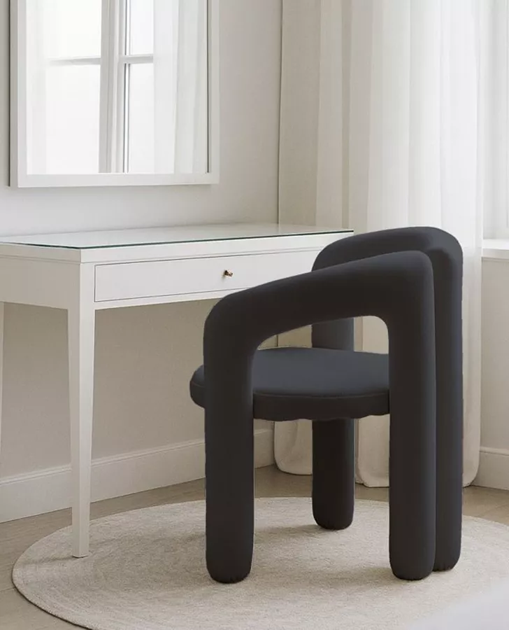 כסא בד מעוצב דגם Milano צבע שחור במכירה מוקדמת 21 ימי עסקים