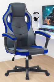 כסא גיימינג במכירה מוקדמת 21 ימי עסקים דגם Gamer צבע שחור כחול home-star