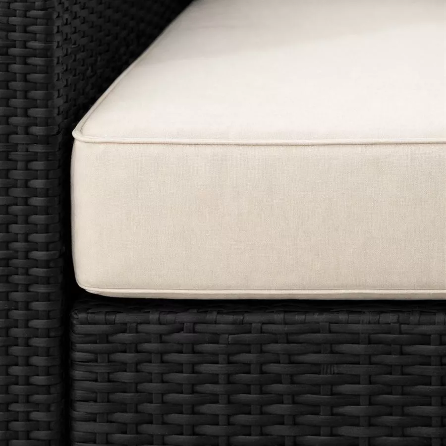 מערכת ישיבה פינתית לחצר דגם SANTA MONICA צבע שחור במכירה מוקדמת 45 ימי עסקים